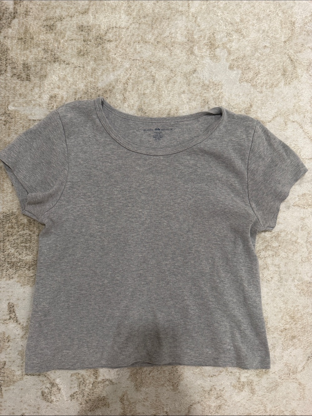 Brandy Melville Soft Cotton Crewneck Tee - Gray